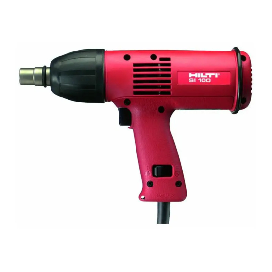 Hilti SI 100 Operating Instructions Manual