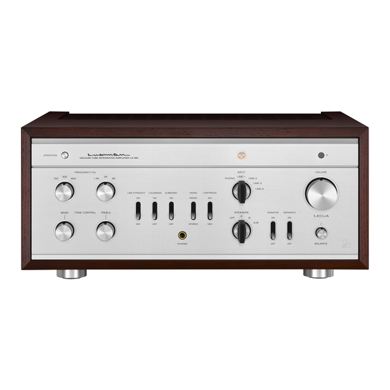 LUXMAN LX-380 OWNER'S MANUAL Pdf Download | ManualsLib