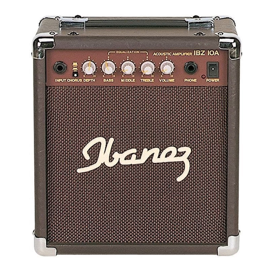 Ibanez IBZ10A Parts List