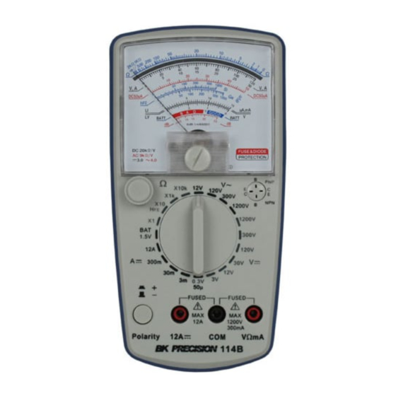 BK Precision 114B Instruction Manual