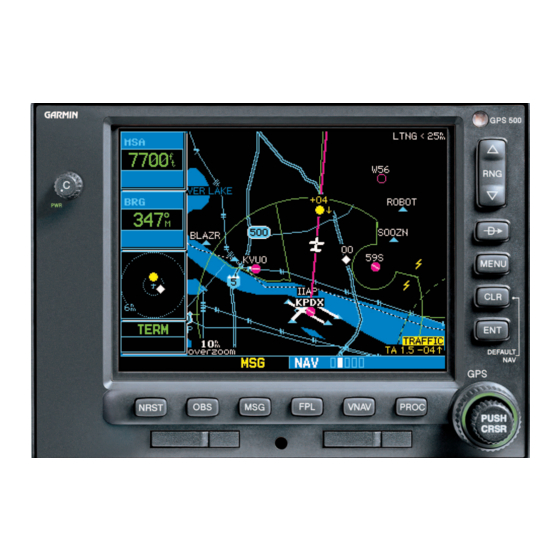 Garmin GPS 500 Pilot's Manual & Reference