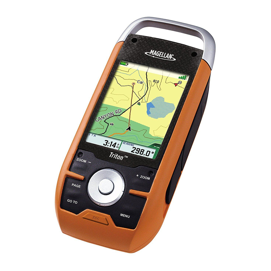 Magellan Triton 2000 - Gps Navigator Reference Card