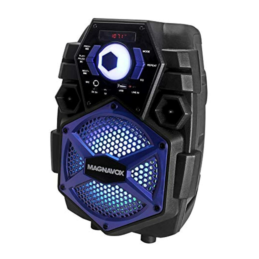 Magnavox MHT860 - Portable Speaker Systems with Color Changing Lights Manual