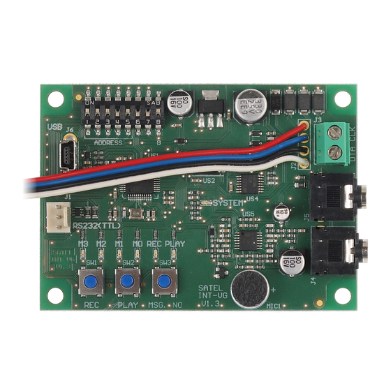Satel INT-VG Quick Start Manual