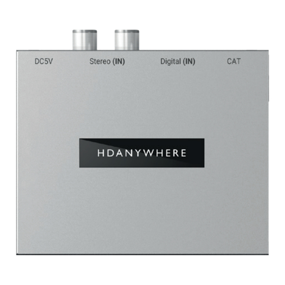 User Manuals: HDanywhere XTND Audio 300 HDMI Extender