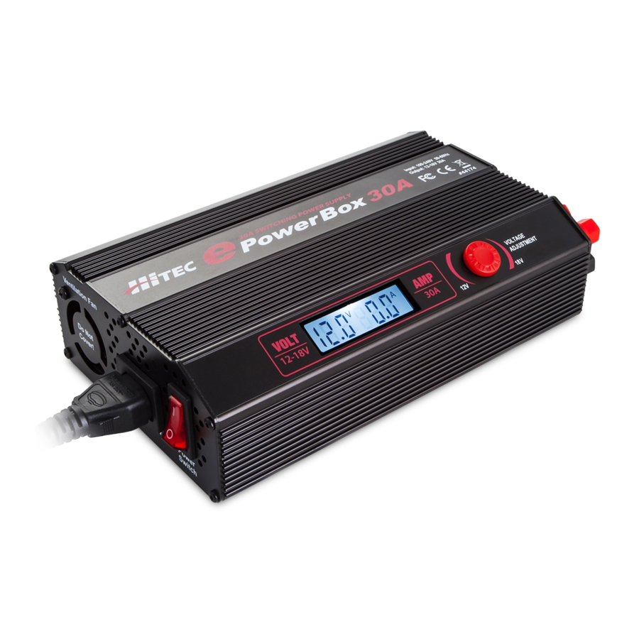 HITEC ePowerBox 30A - 30A Switching Power Supply Manual