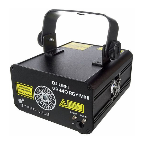 Stairville DJ Lase GR-140 RGY MKII User Manual