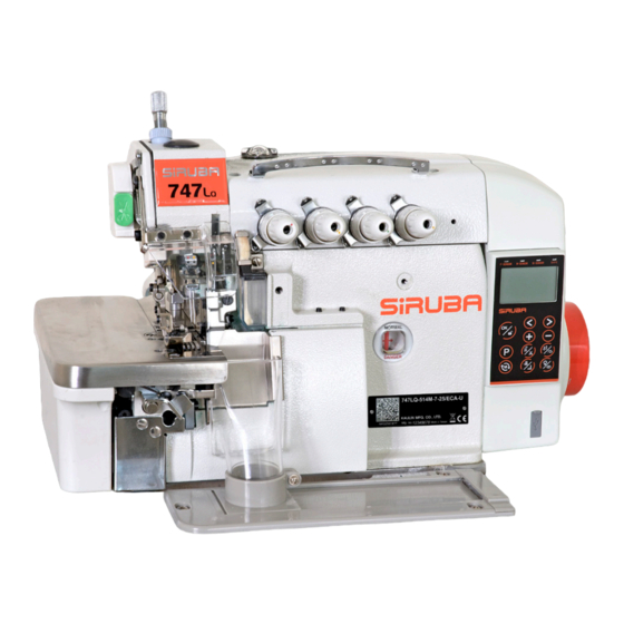Siruba 700LQ ECA Pneumatic Sewing Machine Manuals