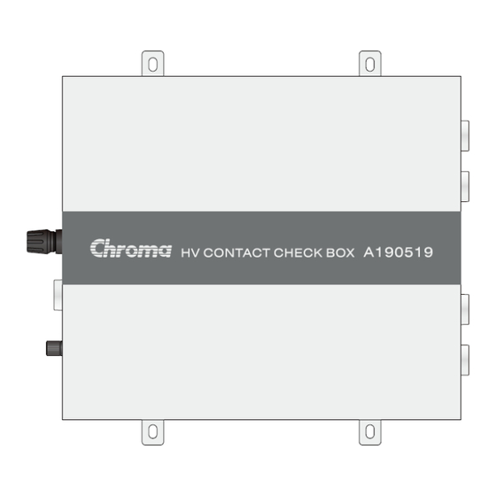 Chroma A190519 Contact Box Manuals