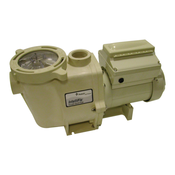 Pentair INTELLIFLO 100 Installation And User Manual