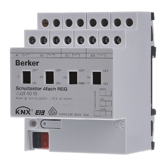 KNX Berker 7531 40 18 Operating Instructions Manual
