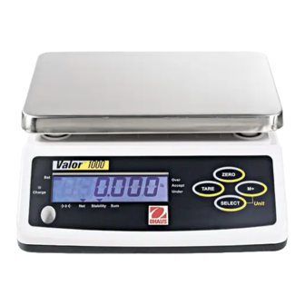 OHAUS Valor 1000 Quick Start Manual