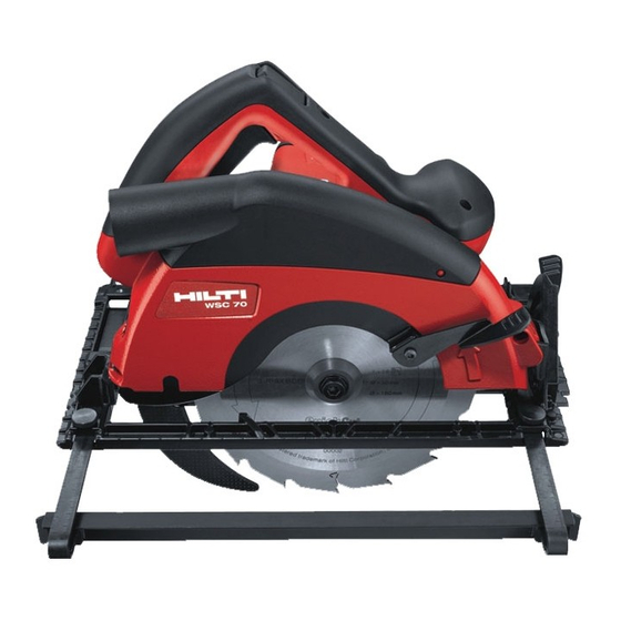 Hilti WSC 70 Operating Instructions Manual