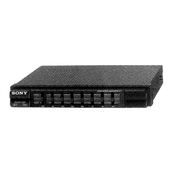 Sony XE-70 Service Manual