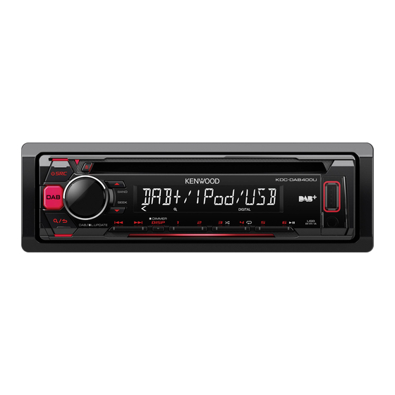 Kenwood KDC-DAB400U Instruction Manual
