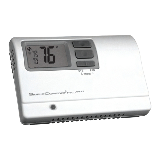ICM Controls SimpleComfort PRO SC5812 Specifications