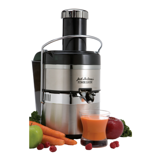 JACK LALANNE S POWER JUICER E 1188 1 OPERATING MANUAL Pdf Download ManualsLib