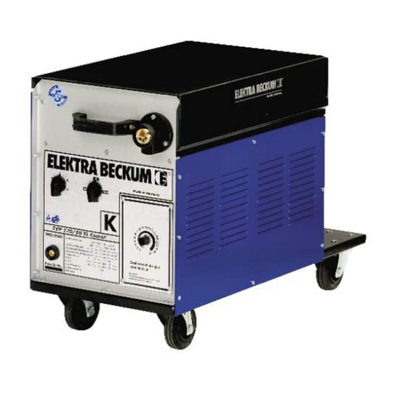 Elektra Beckum 170 - 230 Amp Models Notice D'utilisation