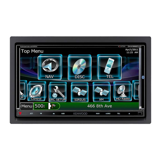 Kenwood DNX9980HD Instruction Manual