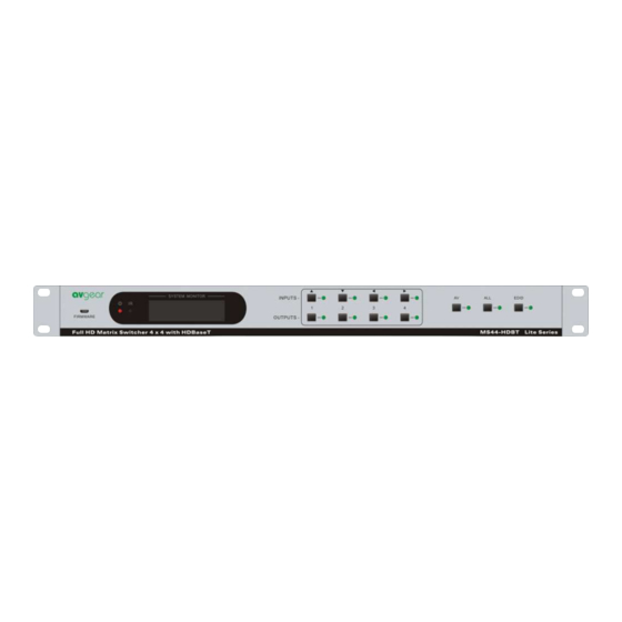 User Manuals: AVGear AVG-MS44-HDBT HDMI Matrix Switcher