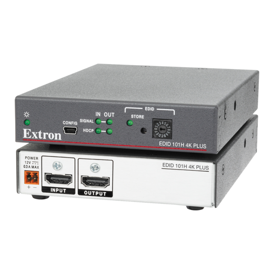 Extron electronics EDID 101H 4K PLUS User Manual