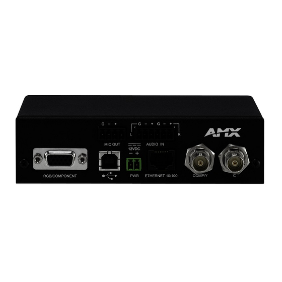 AMX NXA-AVB/RGB Quick Start Manual