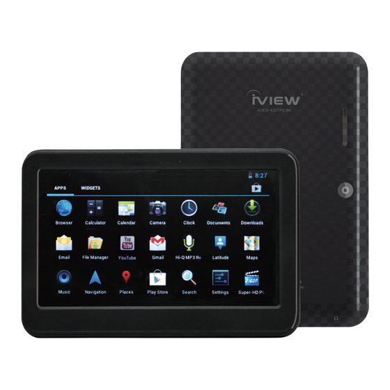 IVIEW CyberPad 435TPC-BK User Manual