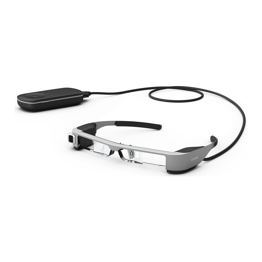 Epson Moverio BT-300 - Smart Glasses for Hands-Free Visual Quick Setup Guide