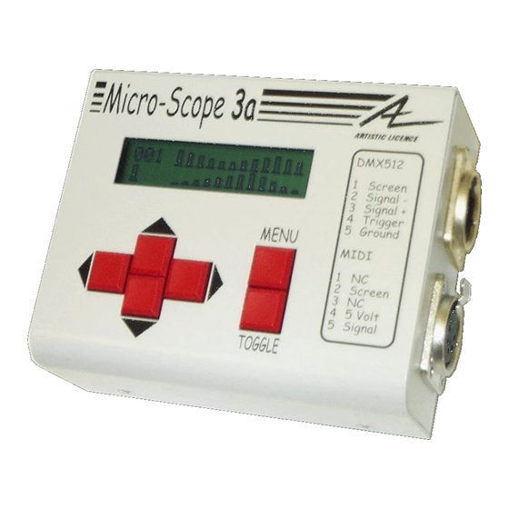 Artistic Licence micro-scope 3a Manuals