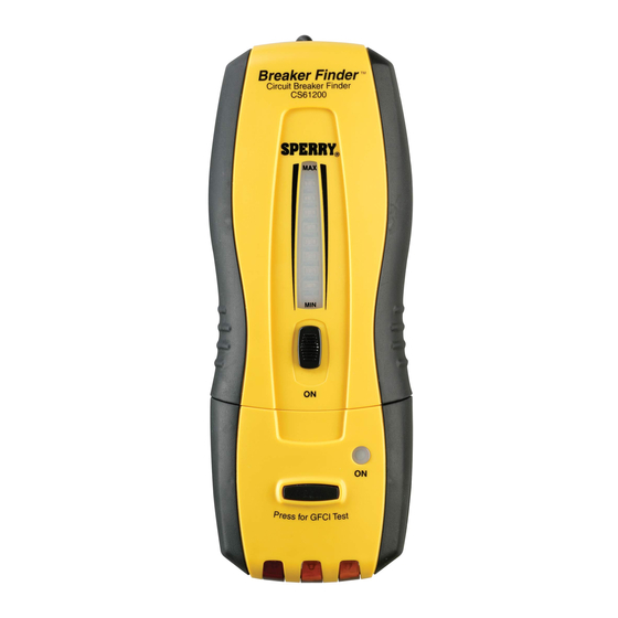 Sperry instruments Breaker Finder CS61200 Operating Instructions