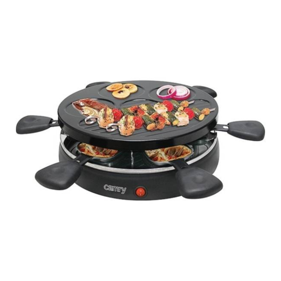 User Manuals: camry CR 6606 Raclette Grill