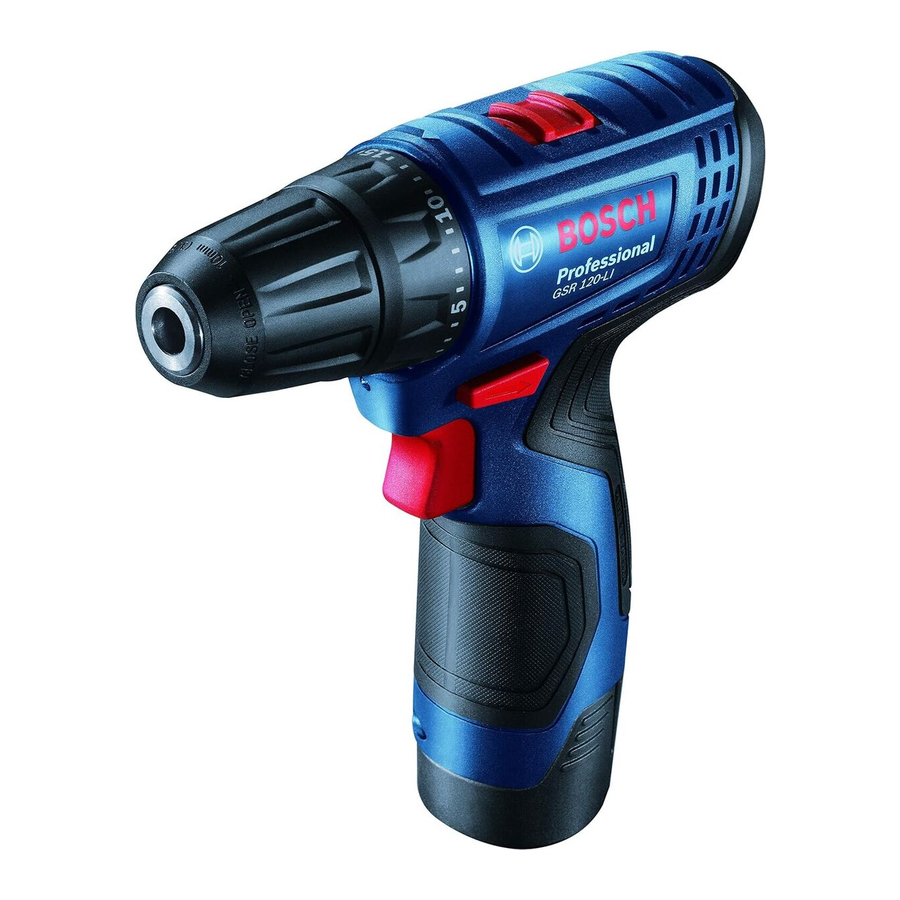 Bosch Professional GSR 120-LI / GSB 120-LI Manual