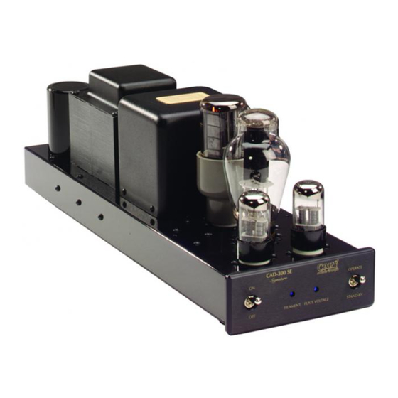 Cary Audio Design CAD-2A3 SE Operating Manual