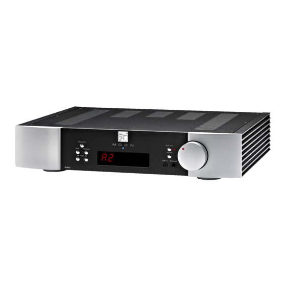 Simaudio Moon 340i x Owner's Manual