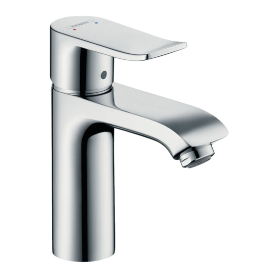 Hans Grohe Metris 100 31088000 Instructions For Use Manual