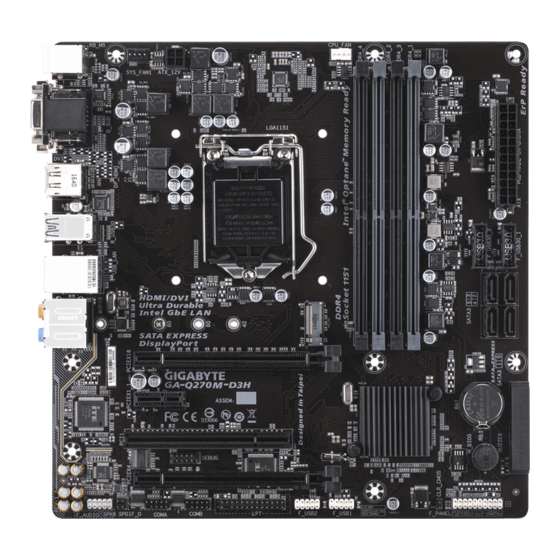 Gigabyte GA-Q270M-D3H User Manual