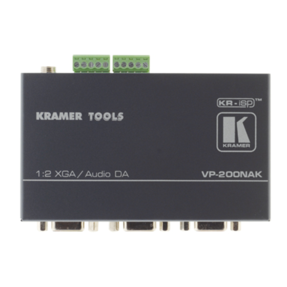 Kramer VP-200NAK Manuals