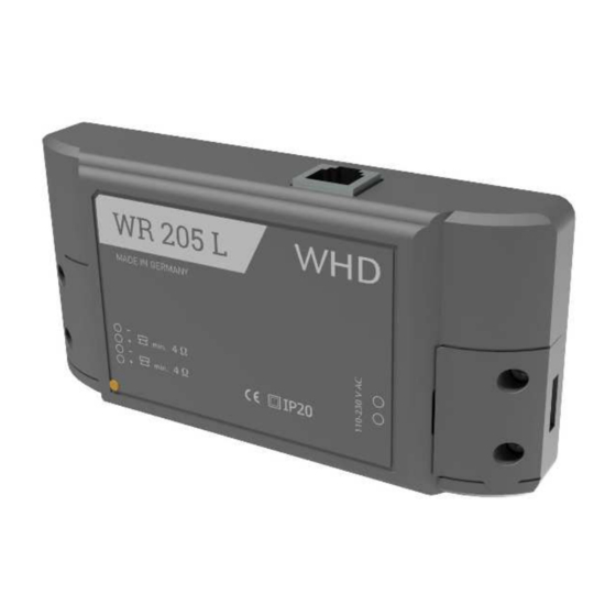 WHD WR 205 L Manual