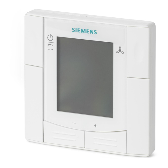 Siemens RDF302 Operating Instructions