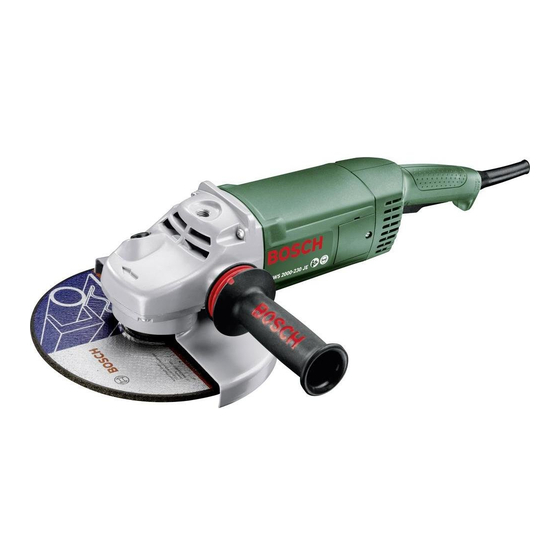 Bosch PWS 20-230 Operating Instructions Manual