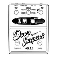 ベース AKAI Deep Impact SB1 AKAI DEEP IMPACT SB1 MUSIC PEDAL REFERENCE MANUAL | ManualsLib