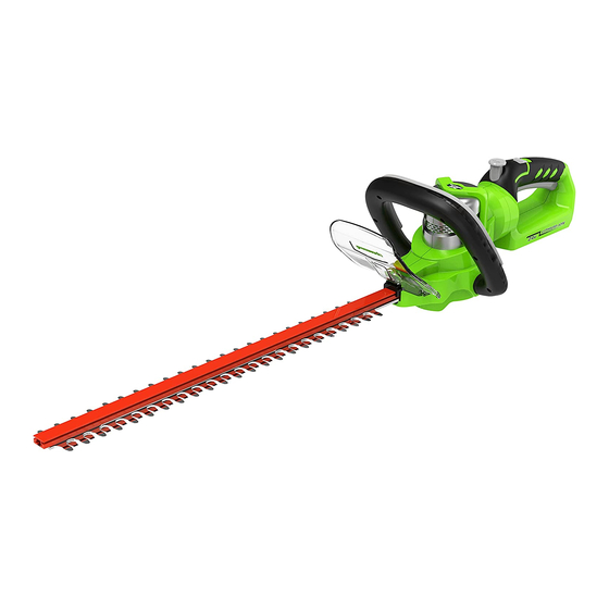 GreenWorks G24HT57 Cordless Hedge Trimmer Manuals