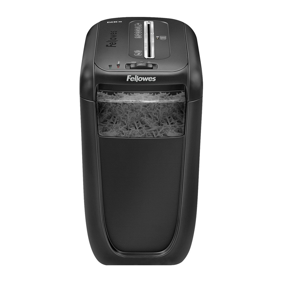Fellowes POWERSHRED 60Cs Quick Start Manual