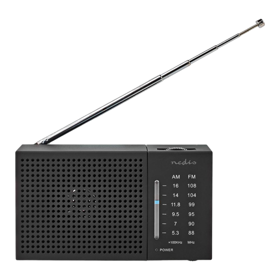 nedis RDFM1200BK Pocket-sized AM/FM Radio Manuals