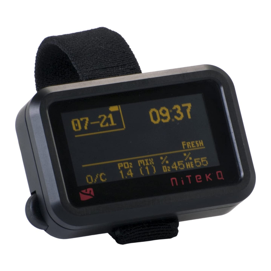 Dive Rite nitek q4 Quick Start Manual
