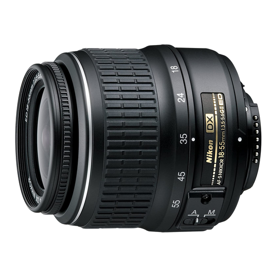 Nikon AF-S DX NIKKOR 18-55mm f/3.5-5.6G VR User Manual