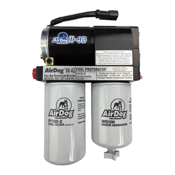 PureFlow AirDog AirDog II DF-100 Manuals