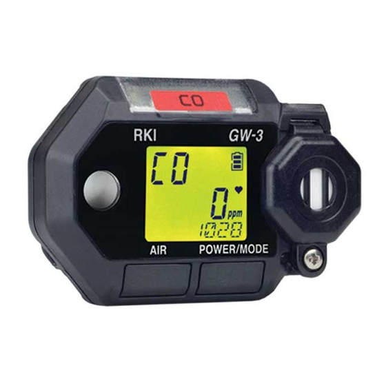 RKI Instruments GasWatch 3 Quick Reference Manual