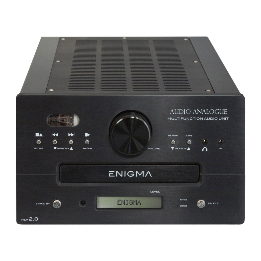 Audio Analogue ENIGMA Multifunction Audio Unit Owner's Manual