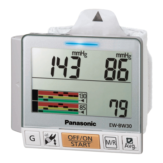 Panasonic EW-BW30S Blood Pressure Monitor Manuals